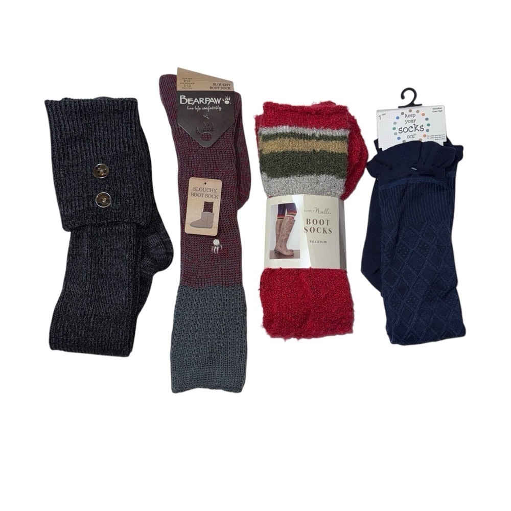 Set of 4, (NWT) Women’s Long Boot Socks